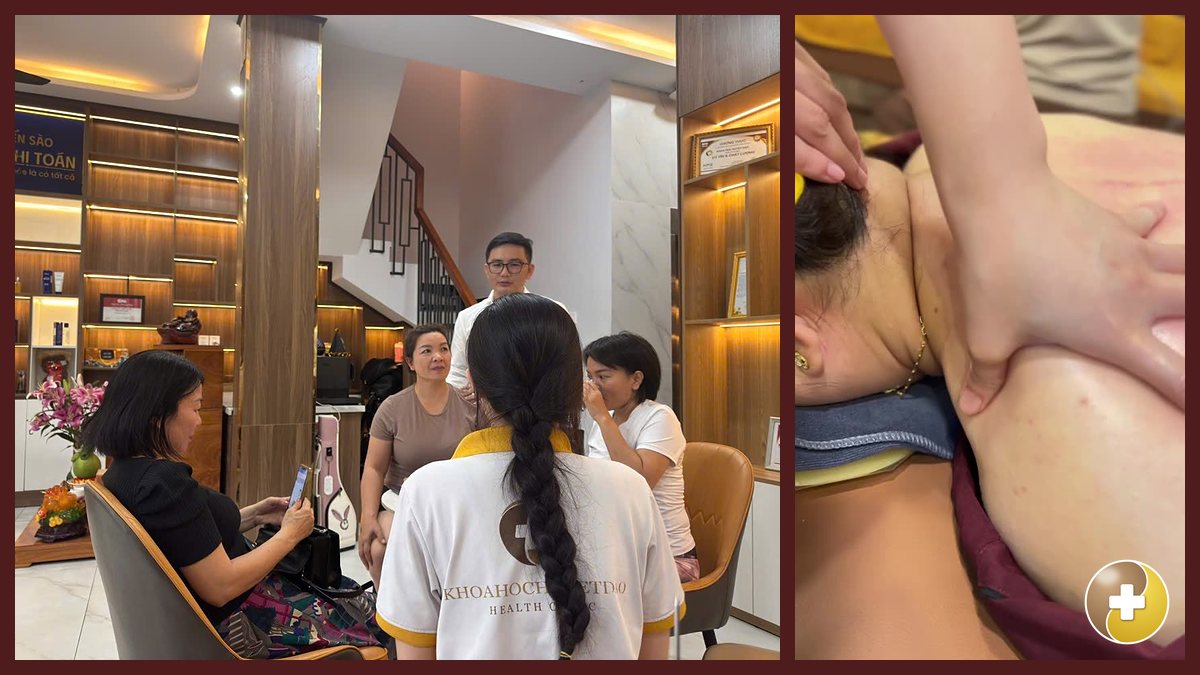 Hỏi han khách trước buổi massage bấm huyệt tại Huyệt Đạo Tống Gia