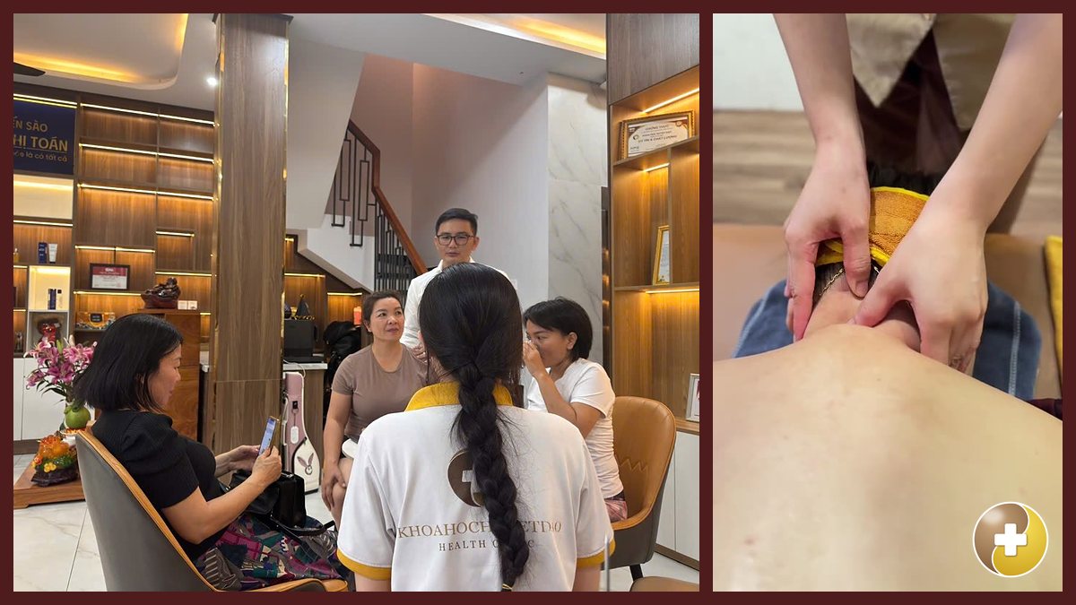 Hỏi han khách trước buổi massage bấm huyệt tại Huyệt Đạo Tống Gia