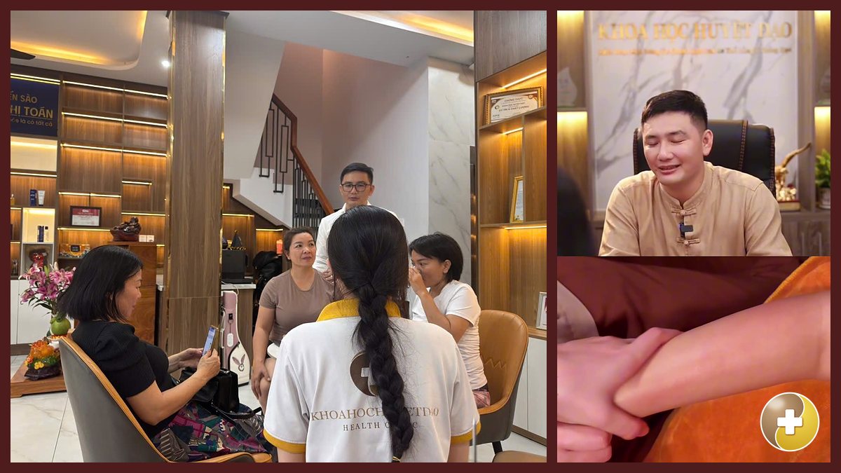 Hỏi han khách trước buổi massage bấm huyệt tại Huyệt Đạo Tống Gia