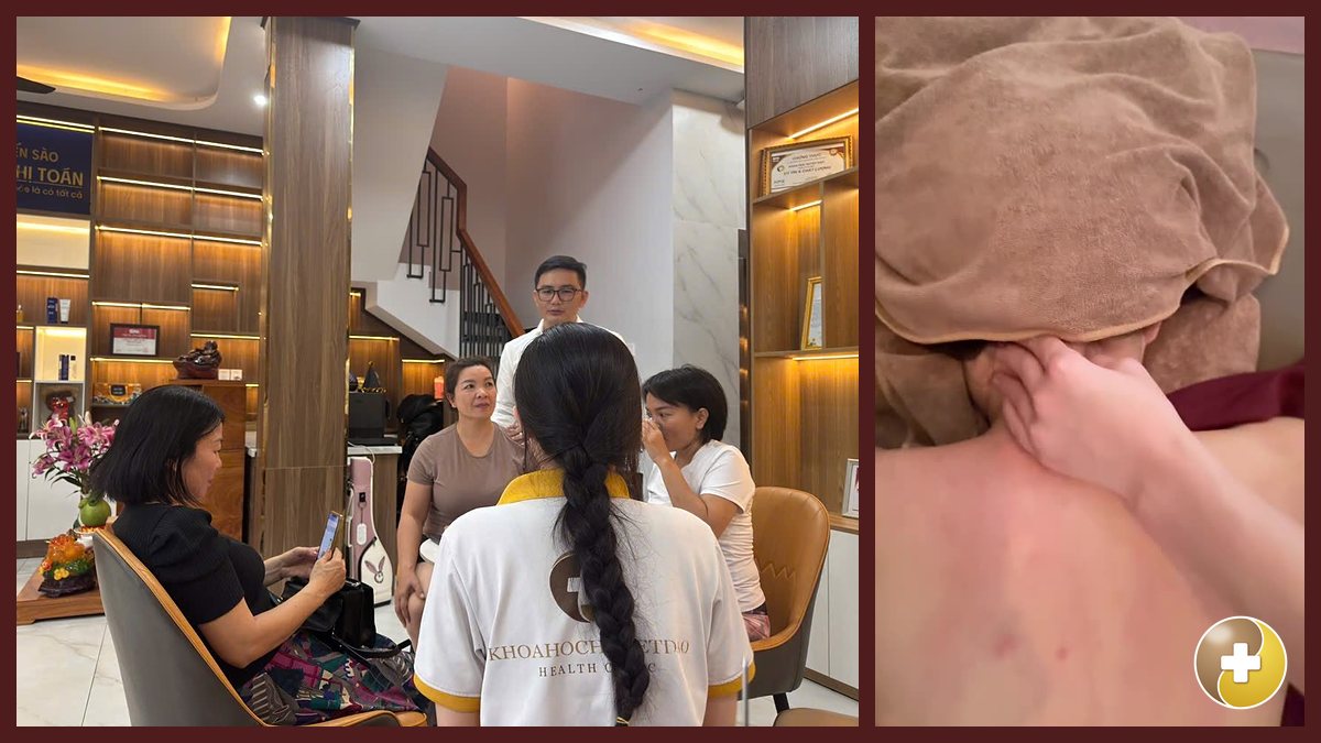 Hỏi han khách trước buổi massage bấm huyệt tại Huyệt Đạo Tống Gia