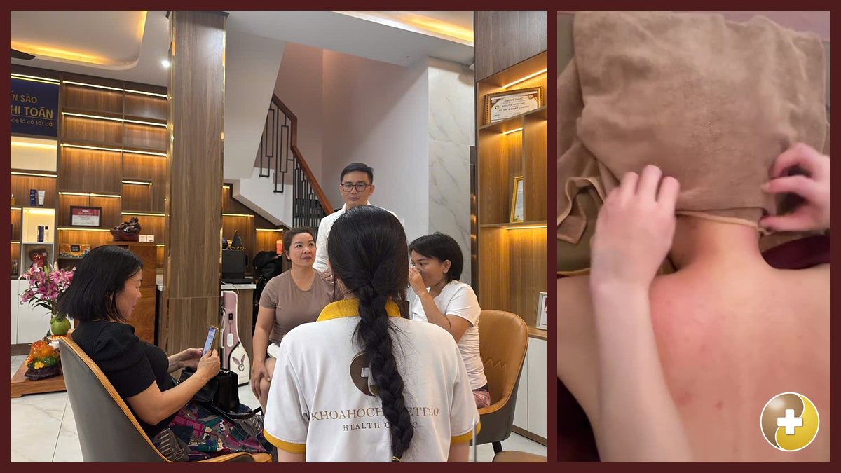 Hỏi han khách trước buổi massage bấm huyệt tại Huyệt Đạo Tống Gia